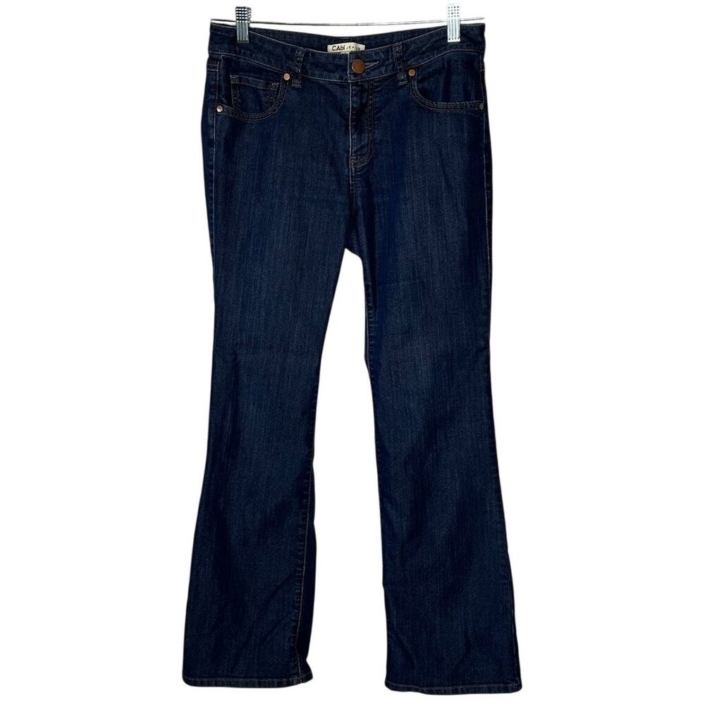 Cabi Women’s Boot Cut Dark Wash Jeans Cotton Blend Five Pocket Style 203R Size 6